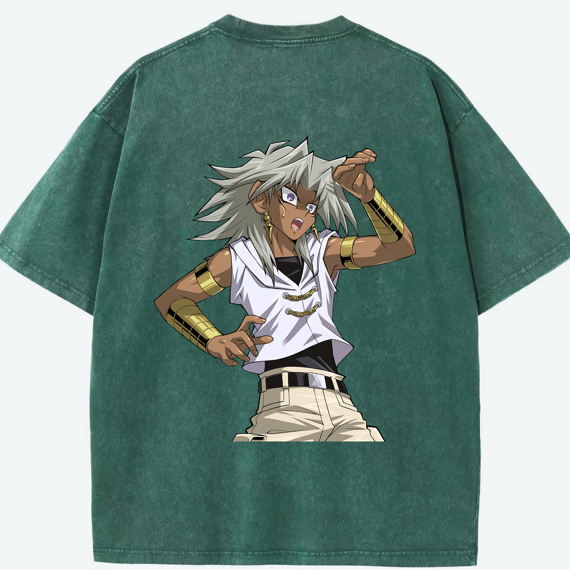 （画像用） 遊☆戯☆王 Yu-Gi-Oh! 綿100% ヴィンテージ風 半袖Tシャツ（背面プリント）